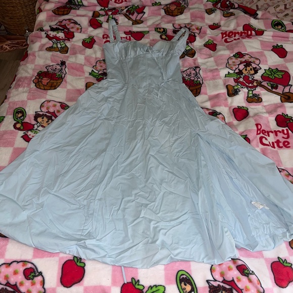 House of CB Pale Blue Corset-Style Midi Dress - Picture 4 of 13